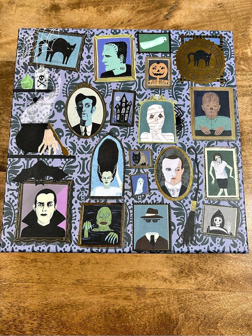 Galison Spooky Portraits 500 Piece Foil Puzzle